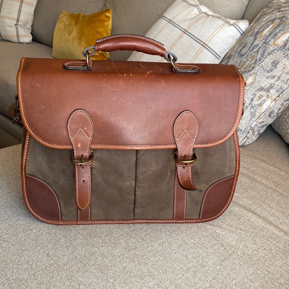 Korchmar Garfield Waxed Canvas Messenger Briefcase